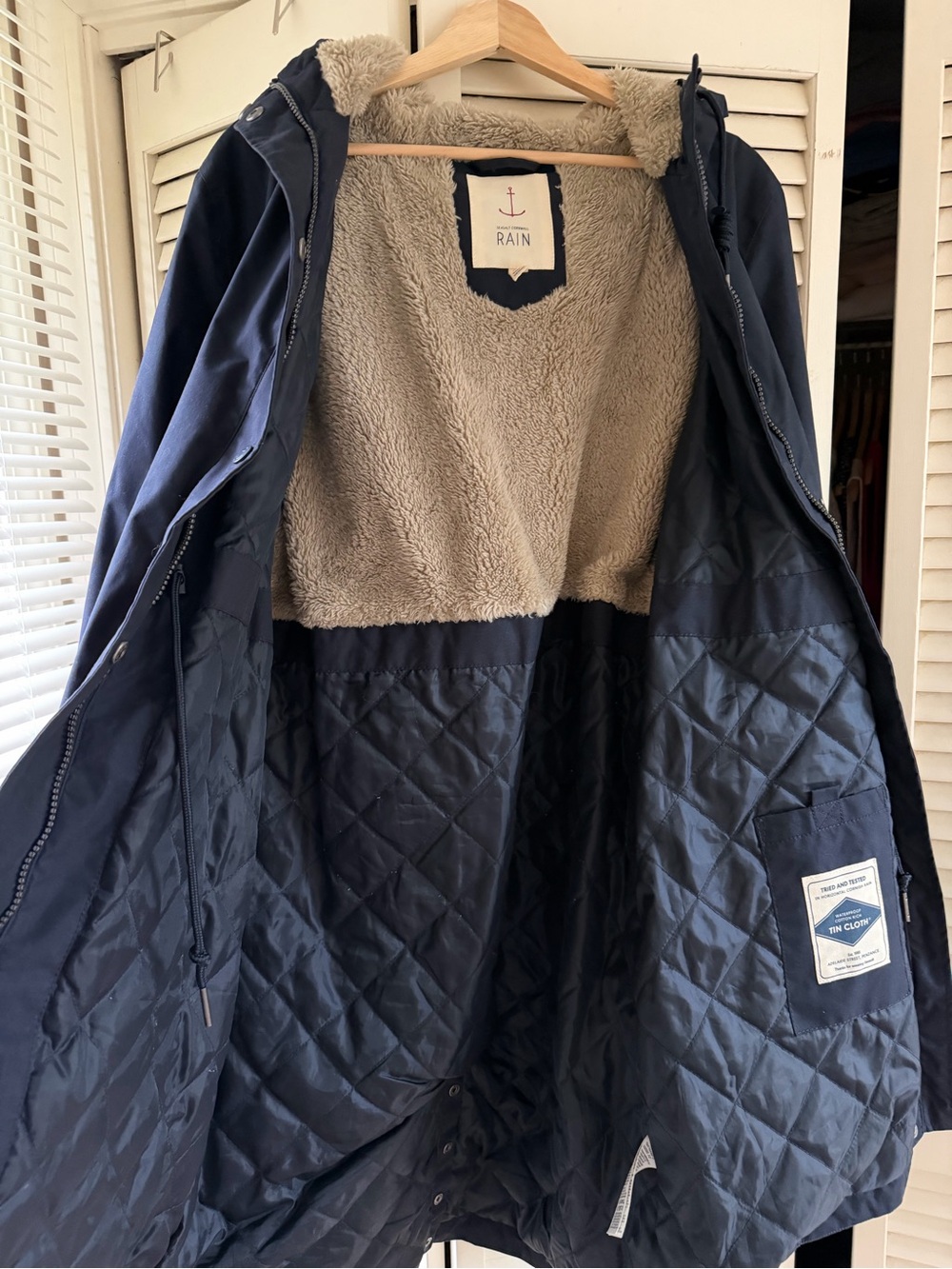 Seasalt Cornwall Plant Hunter Women's Navy Hooded Parka Coat - Picture 4 of 10
